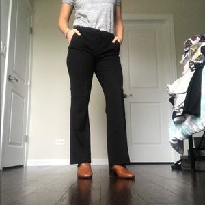 Black semi flare bootcut work pant trousers